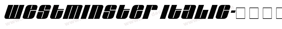 Westminster Italic字体转换